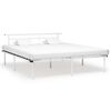 vidaXL Cadre de lit sans matelas blanc métal 200x200 cm
