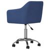 vidaXL Chaise pivotante de salle &agrave; manger Bleu Tissu