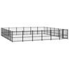 vidaXL Chenil d'ext&eacute;rieur pour chiens Acier 33,87 m&sup2;