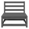 vidaXL Canap&eacute;s centraux de jardin 2 pcs gris bois de pin massif