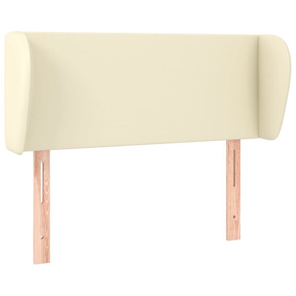 vidaXL T&ecirc;te de lit avec oreilles Cr&egrave;me 83x23x78/88 cm Similicuir