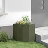 vidaXL Jardini&egrave;re d'Angle Vert olive 45 x 45 x 50 cm Acier