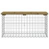 vidaXL Banc de jardin design gabion 83x31,5x42 cm bois de pin impr&eacute;gn&eacute;