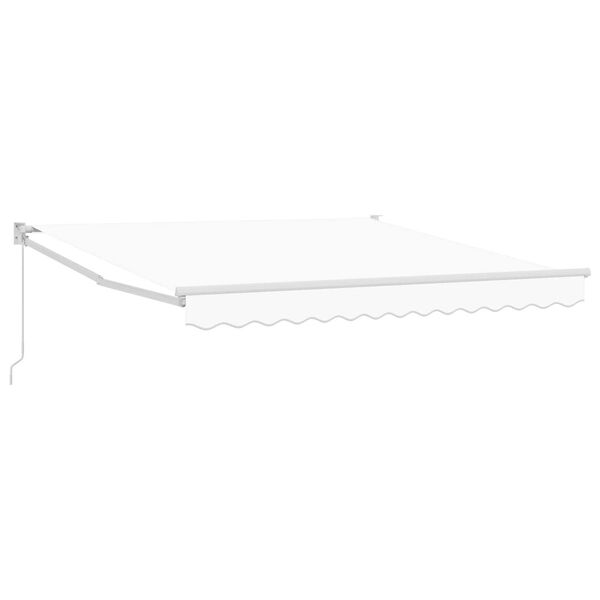 vidaXL Auvent R&eacute;tractable Blanc 350 x 250 cm tissu