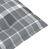 vidaXL Chaises de jardin lot de 2 avec coussins &agrave; carreaux gris Teck