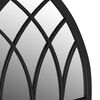 vidaXL Miroir de jardin Noir 70x30 cm Fer pour utilisation extérieure
