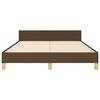 vidaXL Cadre de lit sans matelas marron fonc&eacute; 140x190 cm tissu