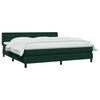 vidaXL Sommier &agrave; lattes de lit et matelas vert fonc&eacute; 180x220cm velours