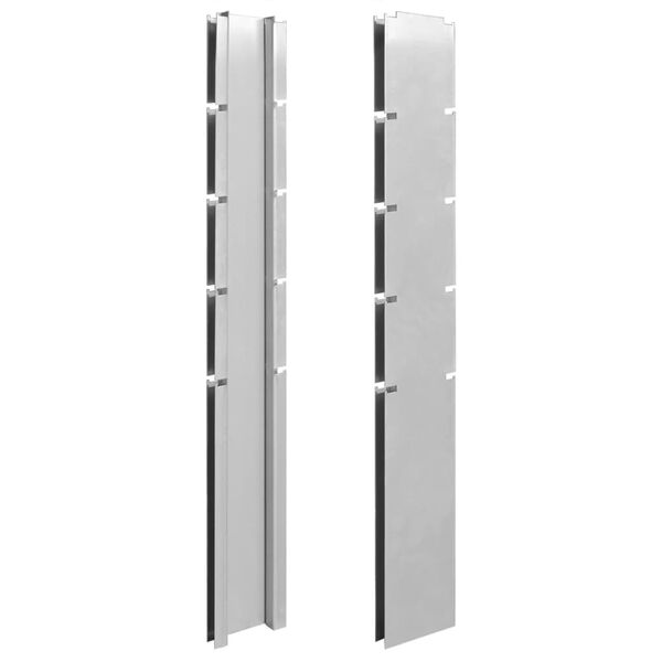vidaXL Poteaux de cl&ocirc;ture 20 pcs argent&eacute; 140 cm acier galvanis&eacute;