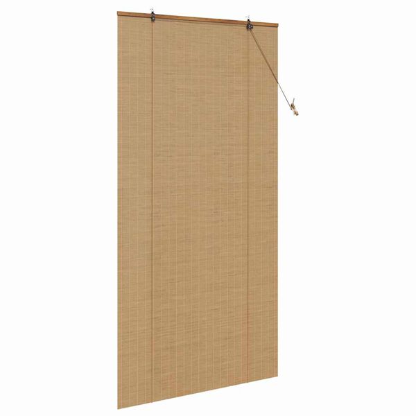 vidaXL Store enrouleur avec des rideaux Marron 120 x 220 cm Bambou