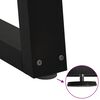 vidaXL Pieds de table basse en forme de V, 2 pi&egrave;ces, noir, 70 x (42-43,3) cm, acier