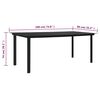 vidaXL Ensemble à manger de jardin 7 pcs Noir Rotin PVC