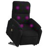 vidaXL Fauteuil inclinable de massage électrique noir tissu microfibre