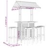 vidaXL Ensemble de bar de jardin 5 pcs Bois d'acacia solide