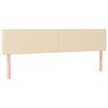 vidaXL T&ecirc;te de lit &agrave; LED Cr&egrave;me 180x5x78/88 cm Tissu