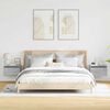 vidaXL Tables de chevet murales avec lumi&egrave;res LED 2 pcs sonoma gris