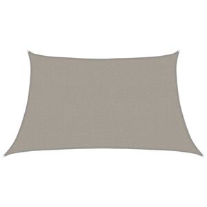 vidaXL Voile d'ombrage 160 g/m&sup2; trap&egrave;ze gris clair 3/4x2 m PEHD