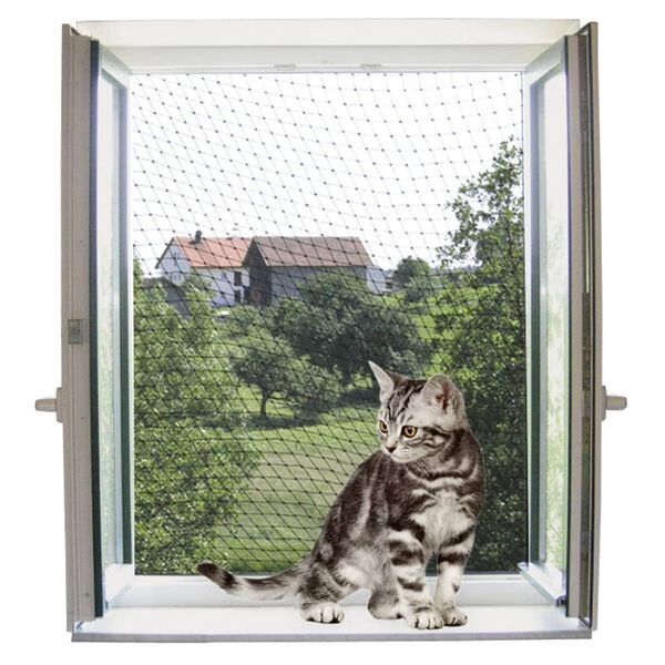 Kerbl Filet de protection pour chat 4x3 m Transparent
