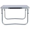 vidaXL Table pliable de camping Blanc Aluminium 60x40 cm