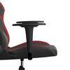 vidaXL Chaise de jeu Noir et rouge bordeaux Similicuir