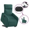 vidaXL Fauteuil inclinable vert fonc&eacute; tissu