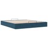 VidaXL Cadre de lit ottoman sans matelas bleu fonc&eacute; 180x200 cm velours
