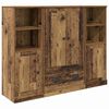 vidaXL Haut Armoire avec tiroir 3 pcs Bois Ancien Bois d'ing&eacute;nierie