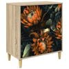 vidaXL Commode LOCHEM Impression orange 66 x 36,5 x 75 cm Sonoma