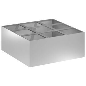 vidaXL Cache-pot de jardin Argent&eacute; 100 x 100 x 30 cm Acier galvanis&eacute;