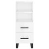 vidaXL Buffet haut Blanc brillant 34,5x34x180 cm Bois d'ing&eacute;nierie