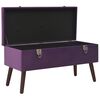 vidaXL Banc avec compartiment de rangement Violet 80 cm Velours