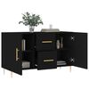 vidaXL Buffet noir 100x36x60 cm bois d'ing&eacute;nierie