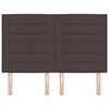 vidaXL T&ecirc;te de lit LED avec t&ecirc;te de lit Marron fonc&eacute; 144 cm Polyester