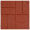 vidaXL Pierre de marchage 6 pcs Rouge 40,5 x 40,5 x 2 cm Caoutchouc