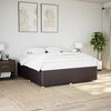 vidaXL Cadre de lit sans matelas marron fonc&eacute; 200x200 cm tissu