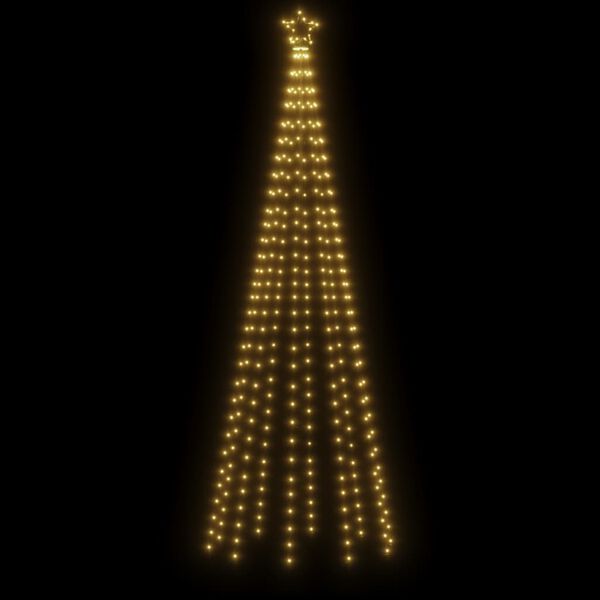 vidaXL Sapin de No&euml;l avec piquet Blanc chaud 310 LED 300 cm