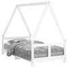 vidaXL Cadre de lit pour enfant blanc 80x160 cm bois de pin massif