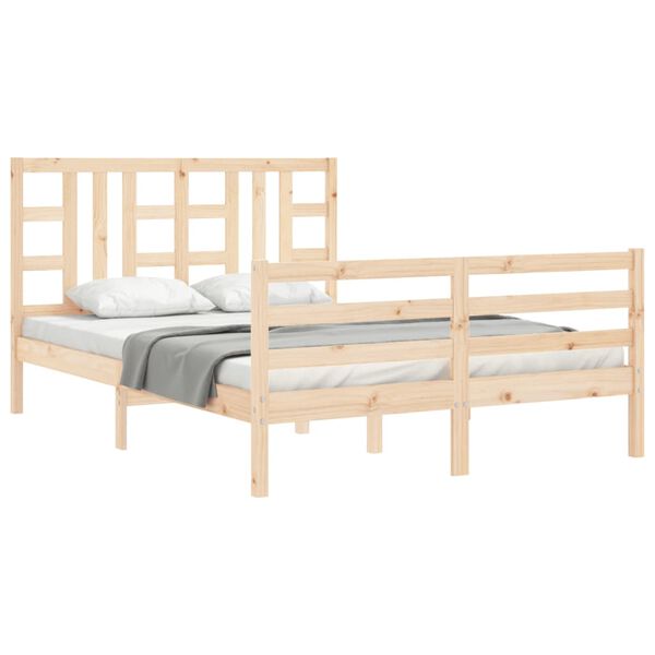 vidaXL Cadre de lit sans matelas bois de pin massif