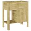 vidaXL Jardin haut avec &eacute;tag&egrave;re Marron Pin&egrave;de impr&eacute;gn&eacute;e