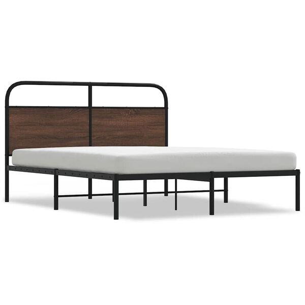 vidaXL Cadre de lit sans matelas 150x200 cm ch&ecirc;ne marron