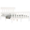 vidaXL Cadre de lit sans matelas blanc bois de pin massif