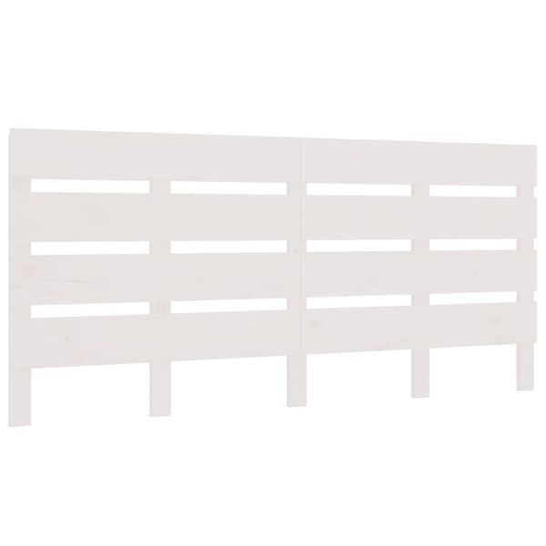 vidaXL T&ecirc;te de lit Blanc 180x3x80 cm Bois massif de pin