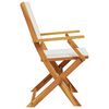 vidaXL Chaises de jardin pliantes lot de 8 tissu et bois massif