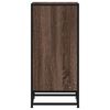 vidaXL Buffet ch&ecirc;ne marron 35,5x35x76 cm bois d'ing&eacute;nierie et m&eacute;tal