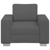 vidaXL Fauteuil gris fonc&eacute; 100x77x82 cm tissu velours c&ocirc;tel&eacute;