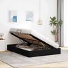 vidaXL Lit de Rangement avec matelas Noir 140 x 190 cm Velours