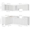 vidaXL Ensemble de 11 meubles de cuisine "Lyon" en bois d'ingénierie blanc