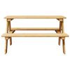 vidaXL Table avec bancs pour enfants IRUN 90x79,5x50 cm bois massif