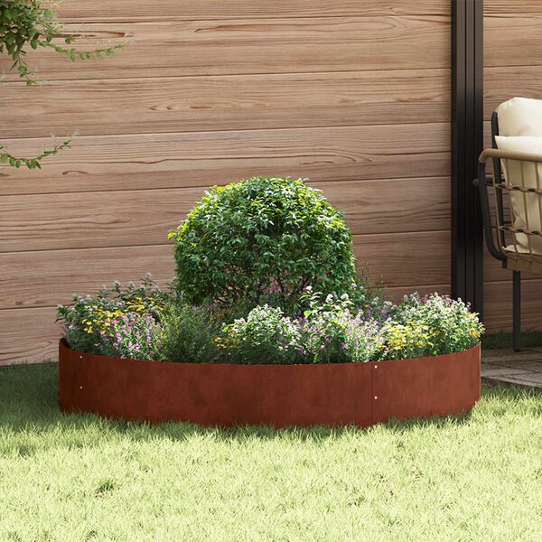 vidaXL Anneau de jardini&egrave;re 5 pcs Marron 120 x 120 x 20 cm