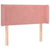 vidaXL T&ecirc;te de lit avec oreilles Rose 83x16x78/88 cm Velours